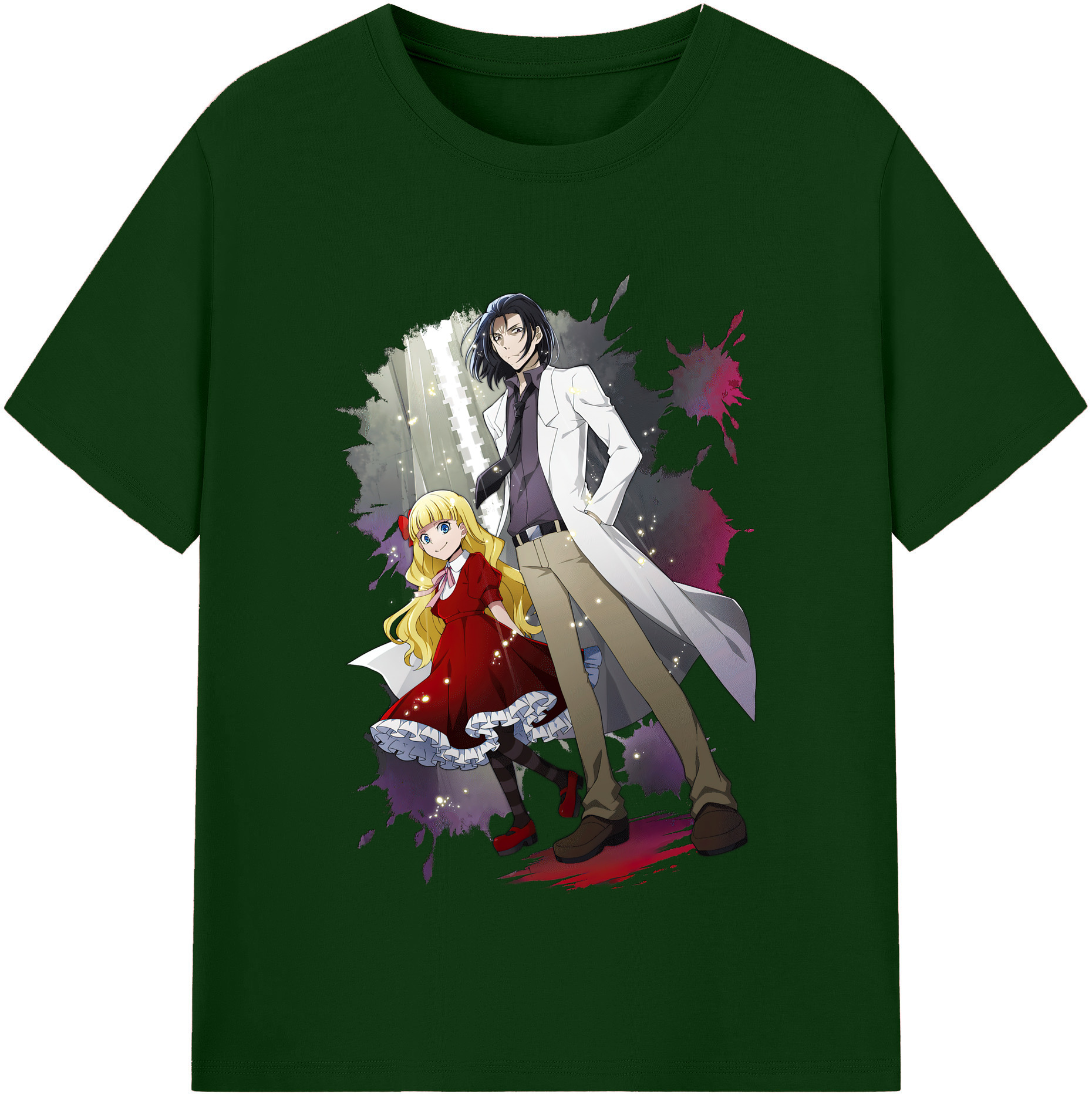 （画像用） 文豪ストレイドッグス Bungo Stray Dogs 綿100％半袖Tシャツ（フロントプリント）